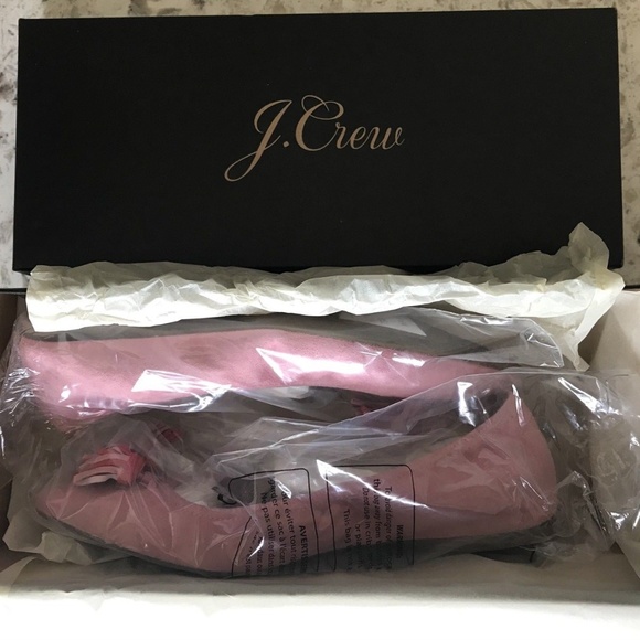 J.CREW NWT Pink Lottie Tassel Flats SUEDE LEATHER - Picture 2 of 9